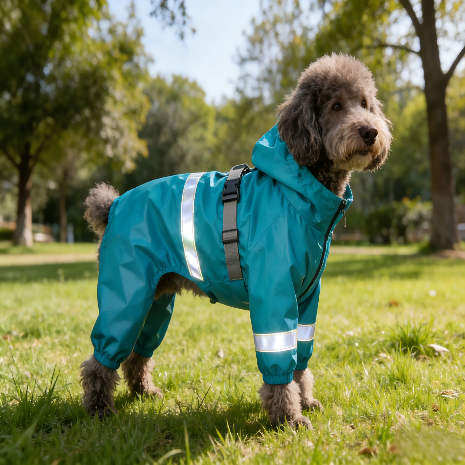 Waterproof Dog Jacket with Reflective Stripes