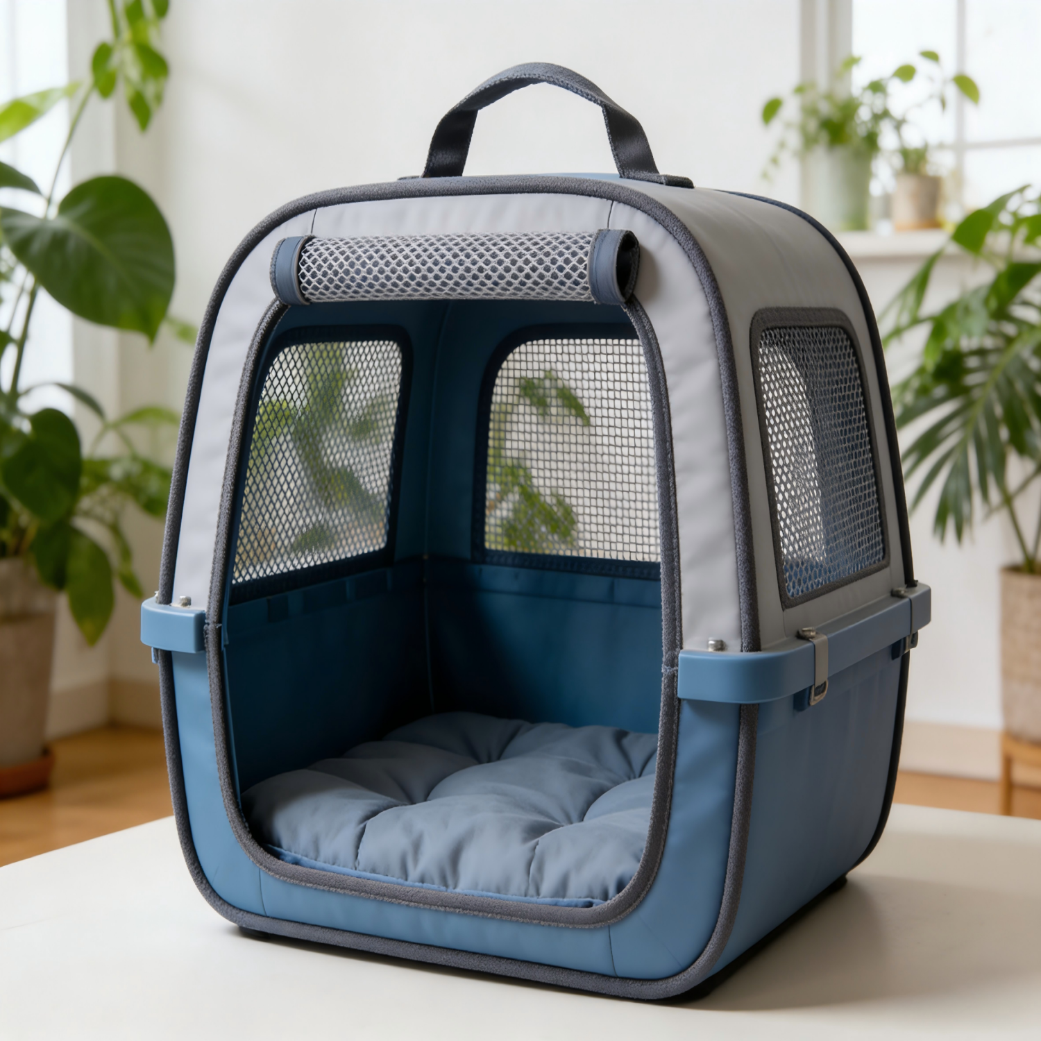 Soft-Sided Breathable Pet Carrier & Indoor Travel House