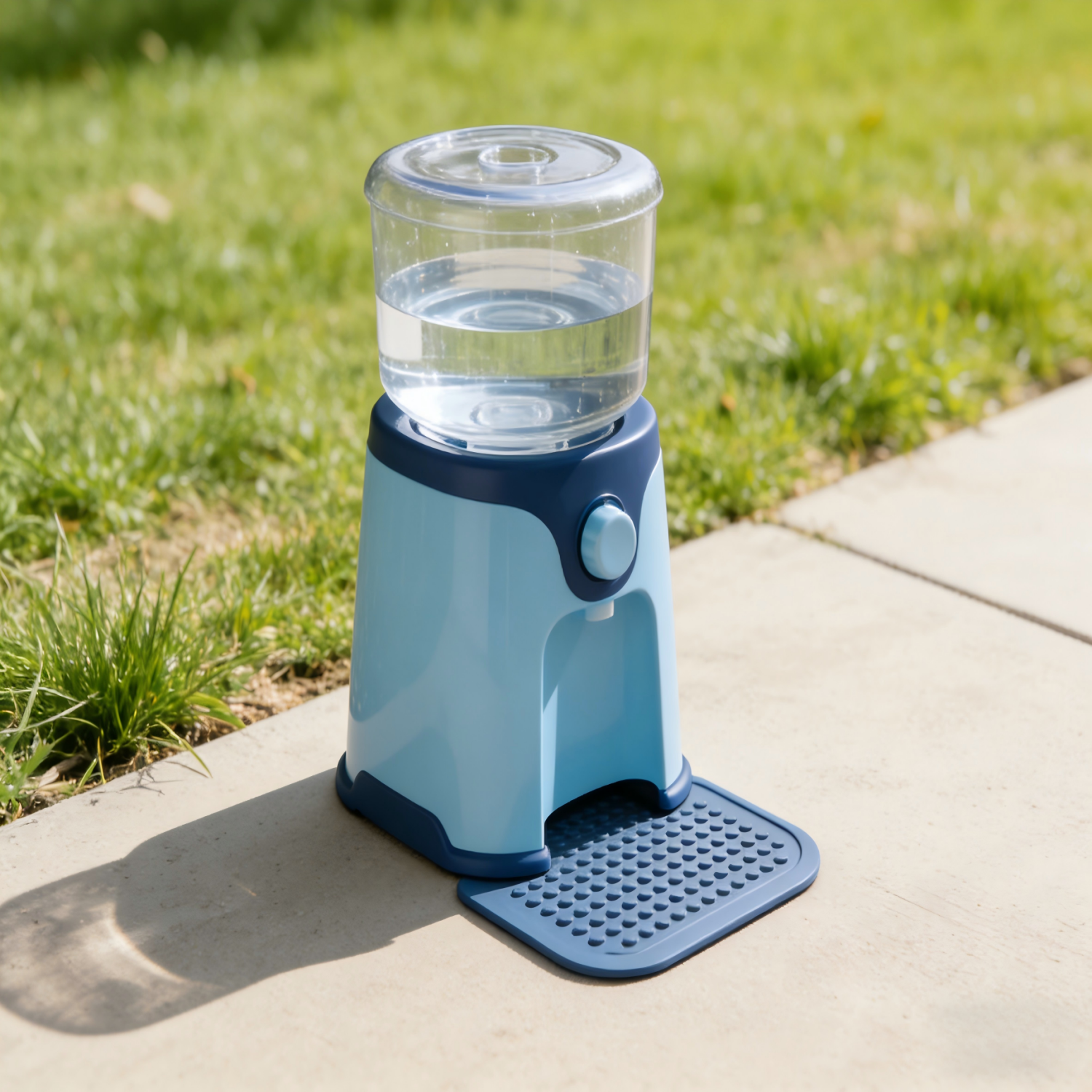 Gravity Pet Water Dispenser with Splash-Guard Mat